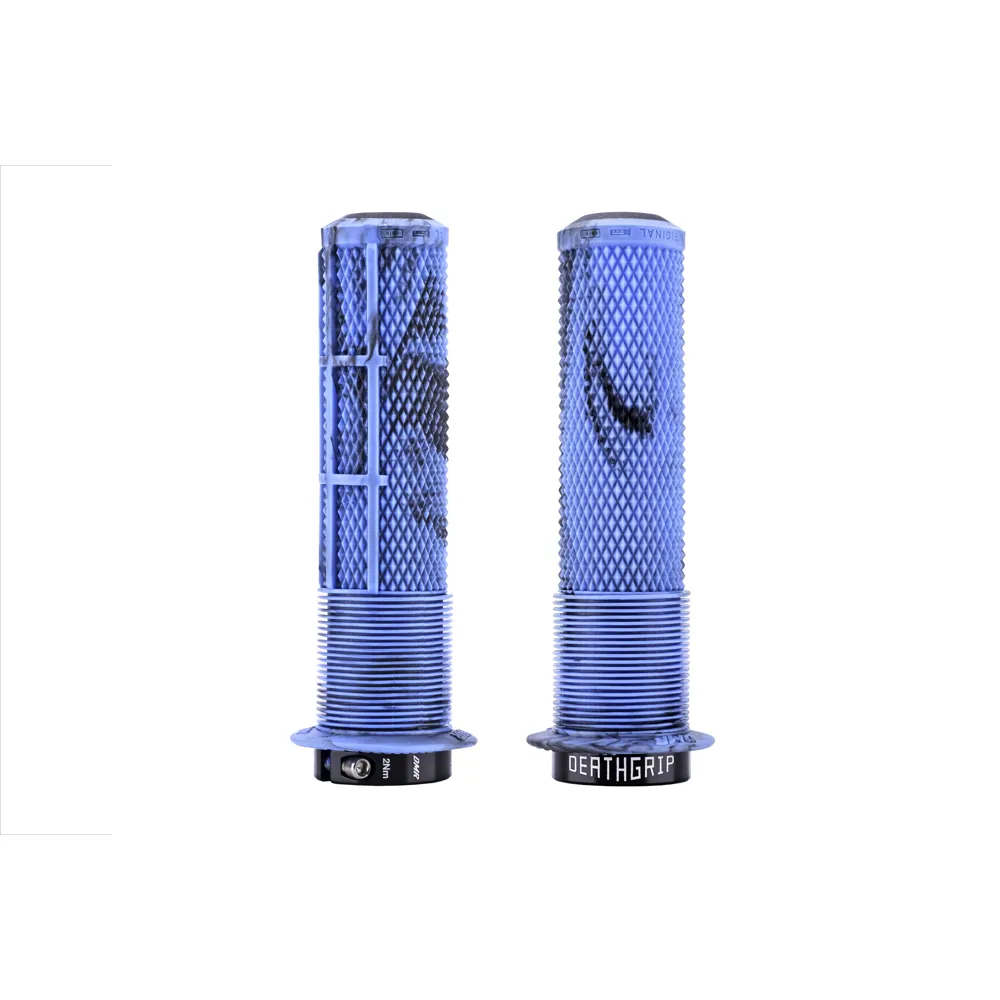 uPRISE Bikes DMR DeathGrip 2 Flanged MTB Grips - Thin - Blue Marble | Price match, 365 day return s, 18-Month Warranty, Finance Available & Free UK Delivery