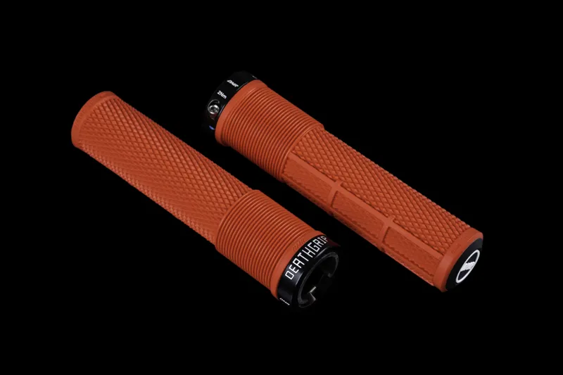 DMR DeathGrip 2 Non Flange MTB Grips - Thin - Red-1