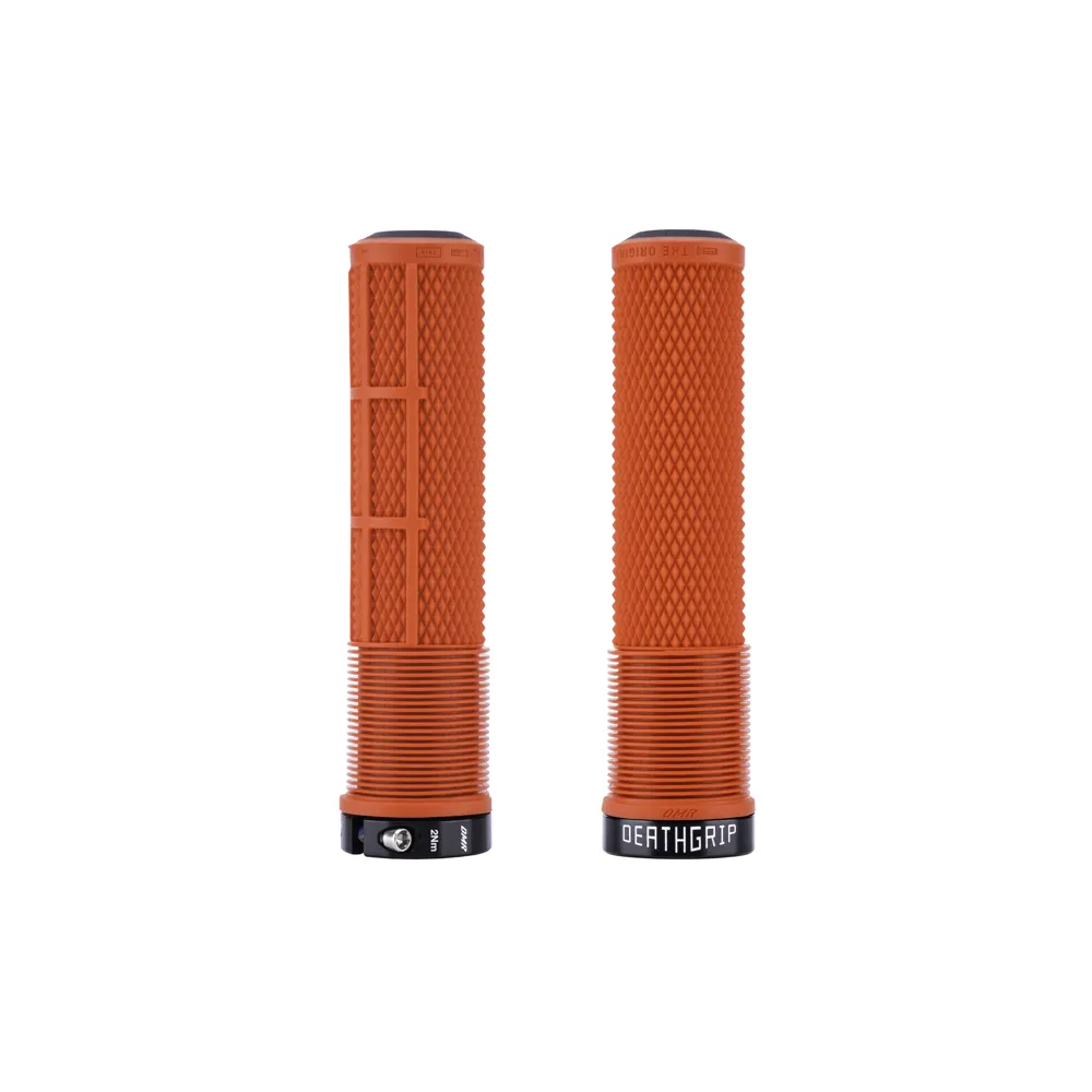 uPRISE Bikes DMR DeathGrip 2 Non Flange MTB Grips - Thin - Red | Price match, 365 day return s, 18-Month Warranty, Finance Available & Free UK Delivery
