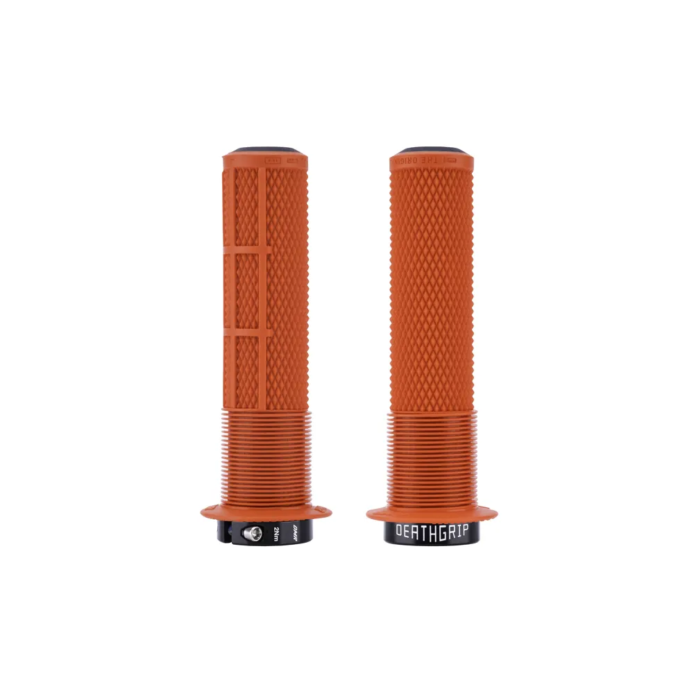 uPRISE Bikes DMR DeathGrip 2 Flanged MTB Grips - Thin - Red | Price match, 365 day return s, 18-Month Warranty, Finance Available & Free UK Delivery