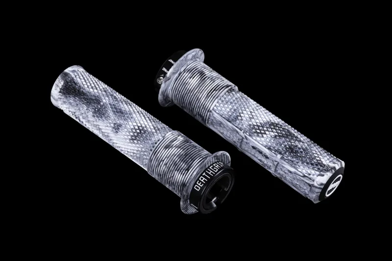 DMR DeathGrip 2 Flanged MTB Grips - Thin - Snow Camo-1
