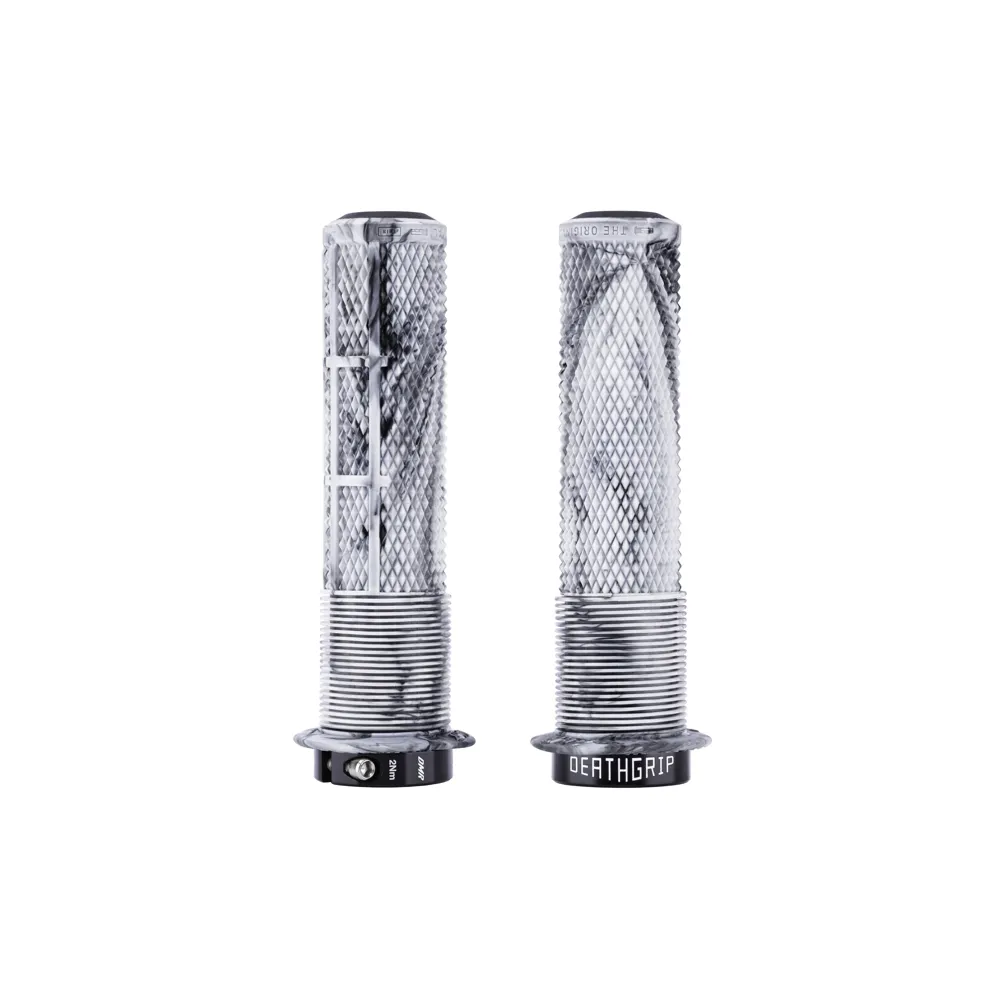 uPRISE Bikes DMR DeathGrip 2 Flanged MTB Grips - Thin - Snow Camo | Price match, 365 day return s, 18-Month Warranty, Finance Available & Free UK Delivery
