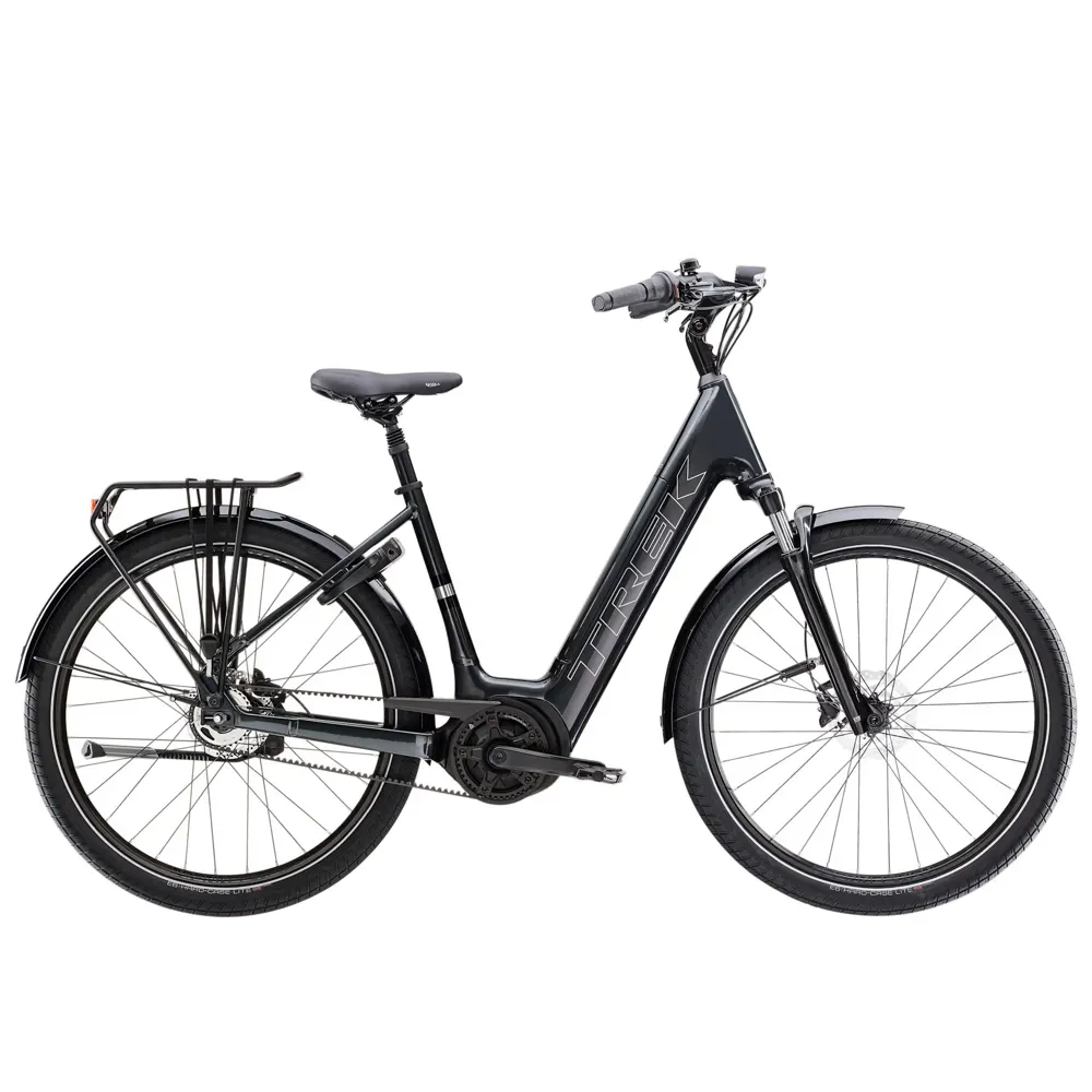 uPRISE Bikes Trek District+ 3 Lowstep Belt 400wh 2026 Electric Hybrid Bike - Lithium Grey | Price match, 365 day return s, 18-Month Warranty, Finance Available & Free UK Delivery