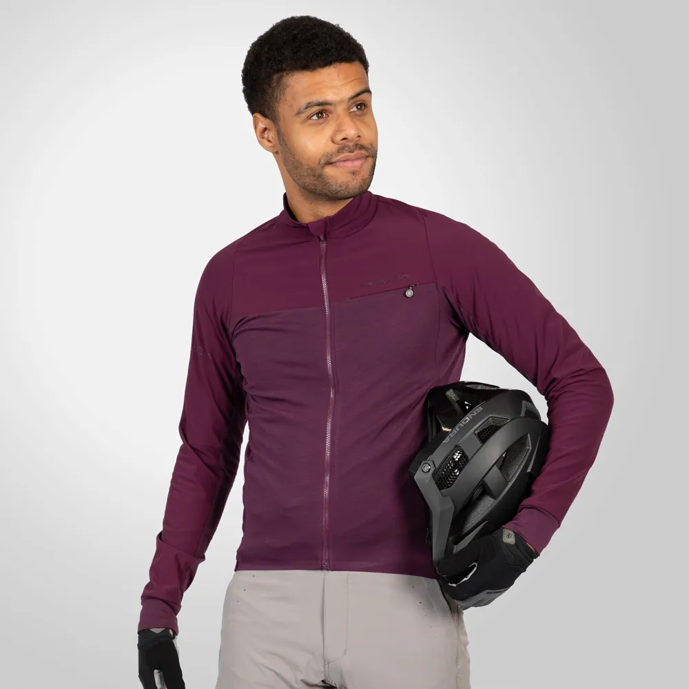 uPRISE Bikes Endura GV500 Men's Long Sleeve Jersey - Aubergine | Price match, 365 day return s, 18-Month Warranty, Finance Available & Free UK Delivery