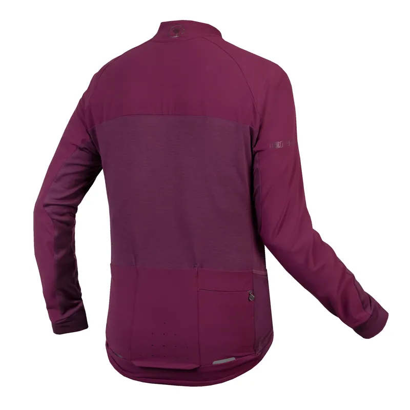 Endura GV500 Men's Long Sleeve Jersey - Aubergine-1