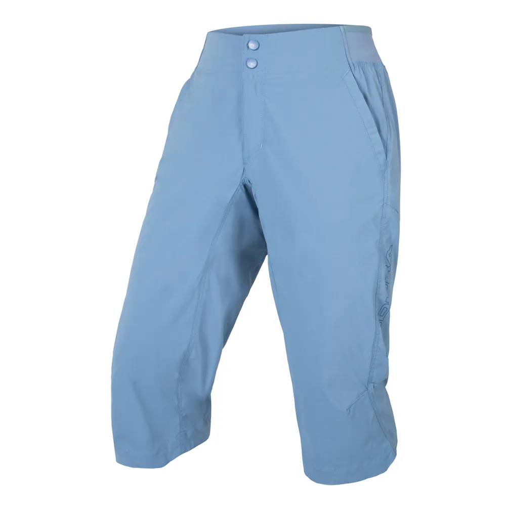 uPRISE Bikes Endura Hummvee Lite Women's 3/4 MTB Baggy Shorts - Blue steel | Price match, 365 day return s, 18-Month Warranty, Finance Available & Free UK Delivery