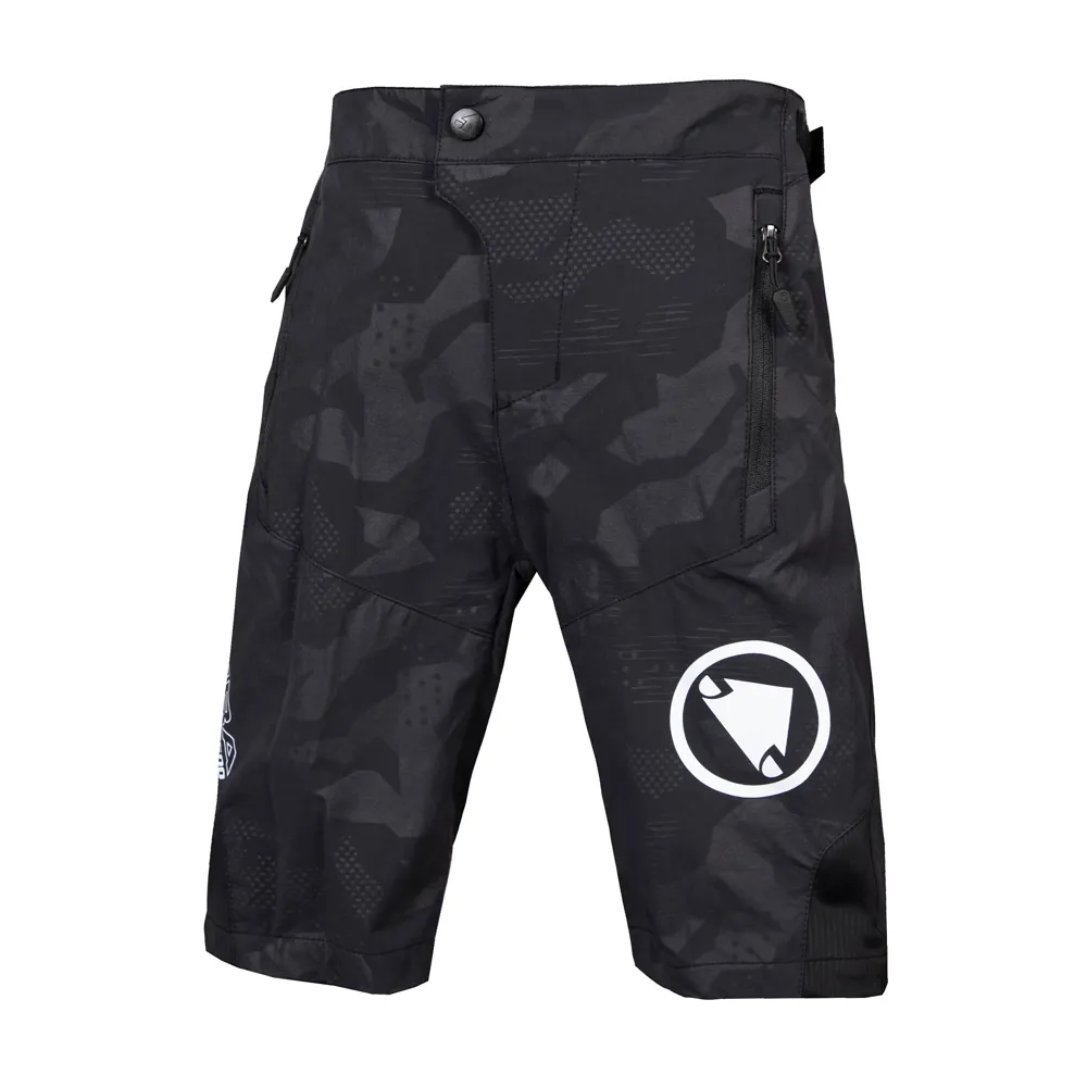 uPRISE Bikes Endura MT500JR Burner Kid's Baggy Shorts - Black Camo | Price match, 365 day return s, 18-Month Warranty, Finance Available & Free UK Delivery