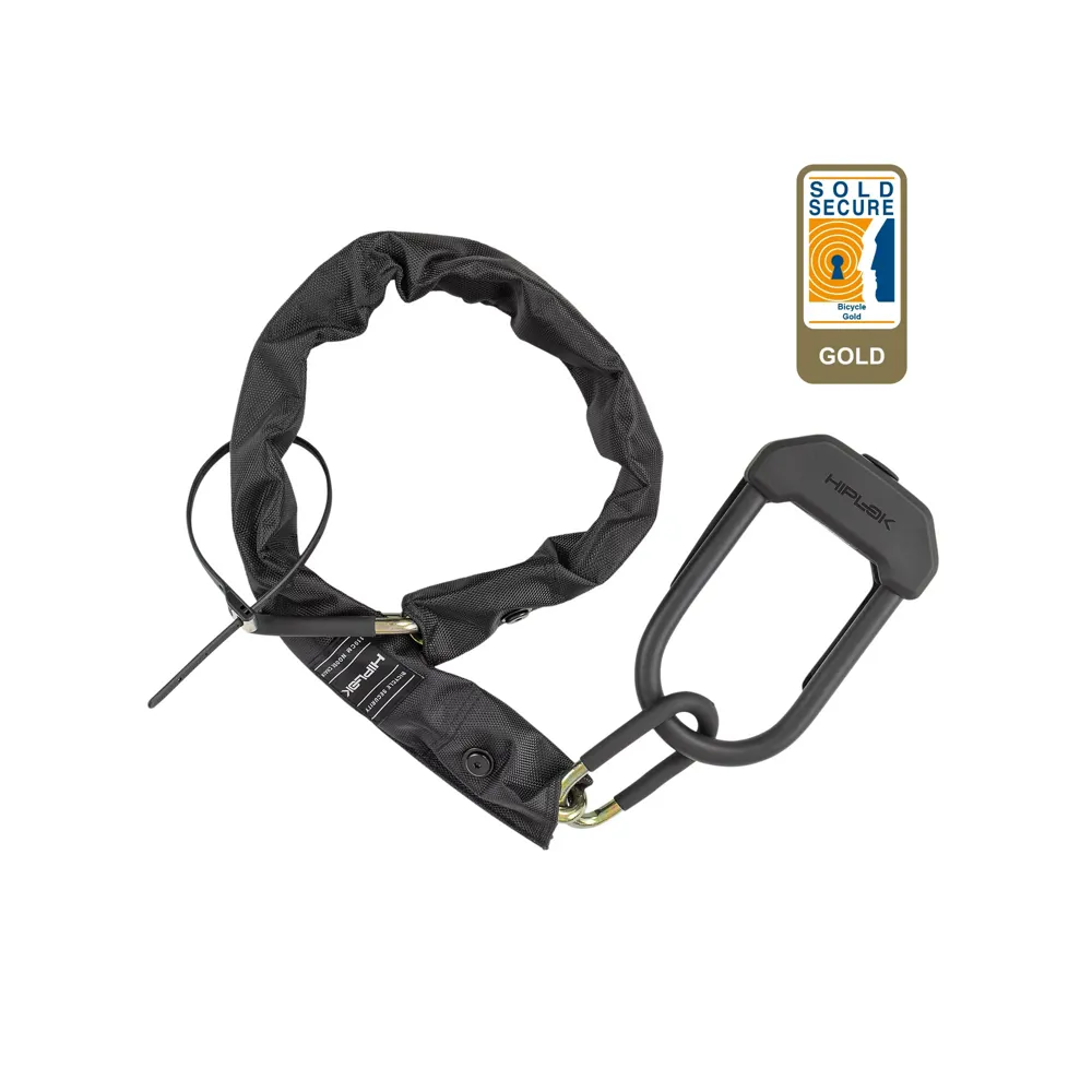 uPRISE Bikes Hiplok E-DX Chain and U-Lock Combo - 10mm/110cm - Black | Price match, 365 day return s, 18-Month Warranty, Finance Available & Free UK Delivery