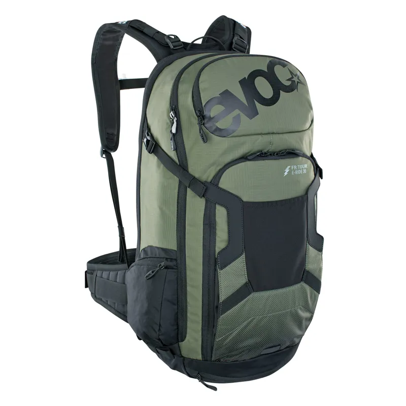 Evoc FR Tour E-Ride Protector 30 Litre Backpack - Dark Olive/Black