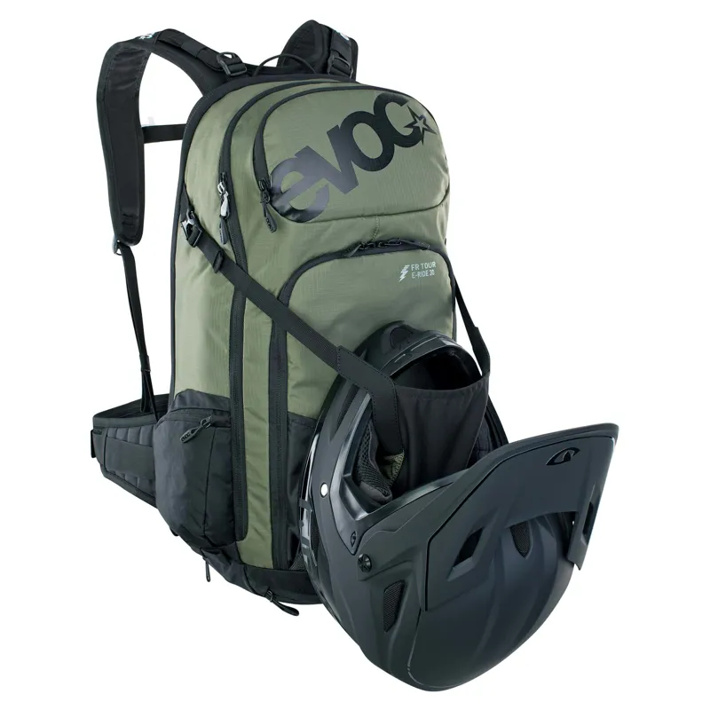 Evoc FR Tour E-Ride Protector 30 Litre Backpack - Dark Olive/Black-3
