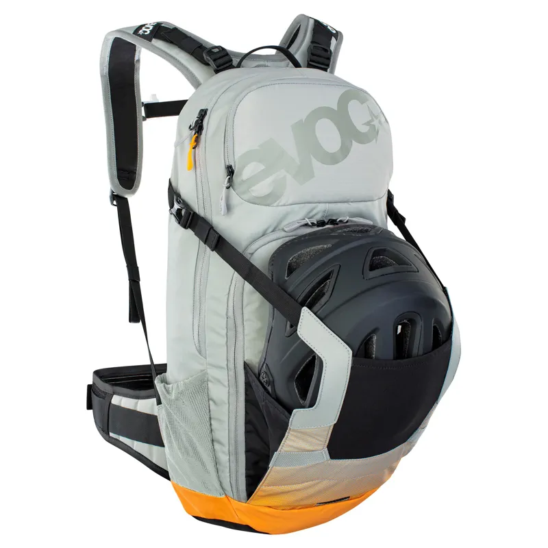 Evoc FR Enduro E-Ride Protector 16 Litre Backpack - Stone/Bright Orange-2