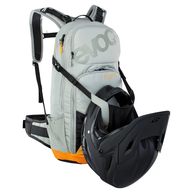Evoc FR Enduro E-Ride Protector 16 Litre Backpack - Stone/Bright Orange-3