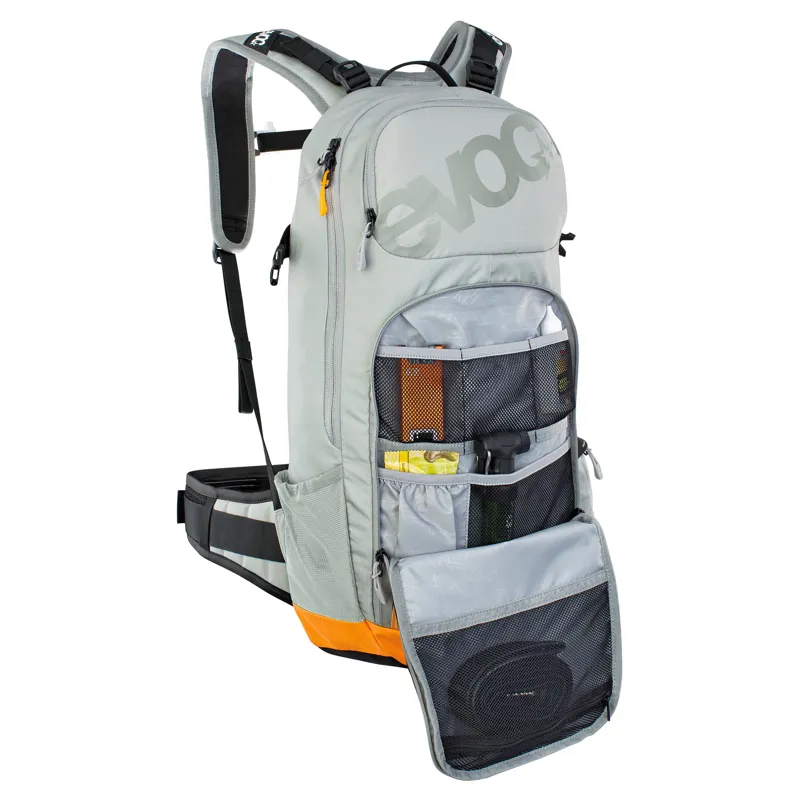 Evoc FR Enduro E-Ride Protector 16 Litre Backpack - Stone/Bright Orange-4