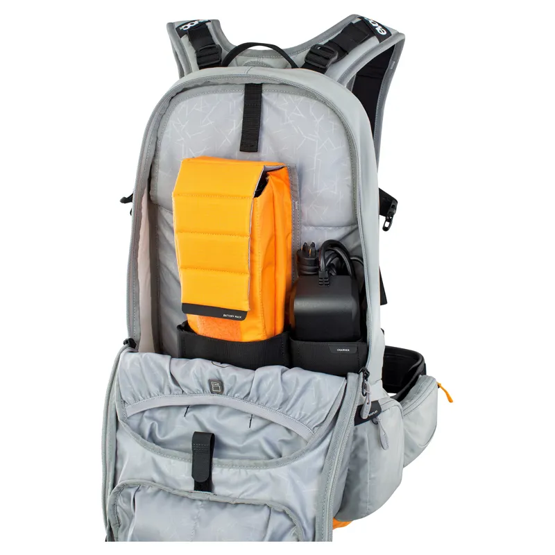 Evoc FR Enduro E-Ride Protector 16 Litre Backpack - Stone/Bright Orange-6