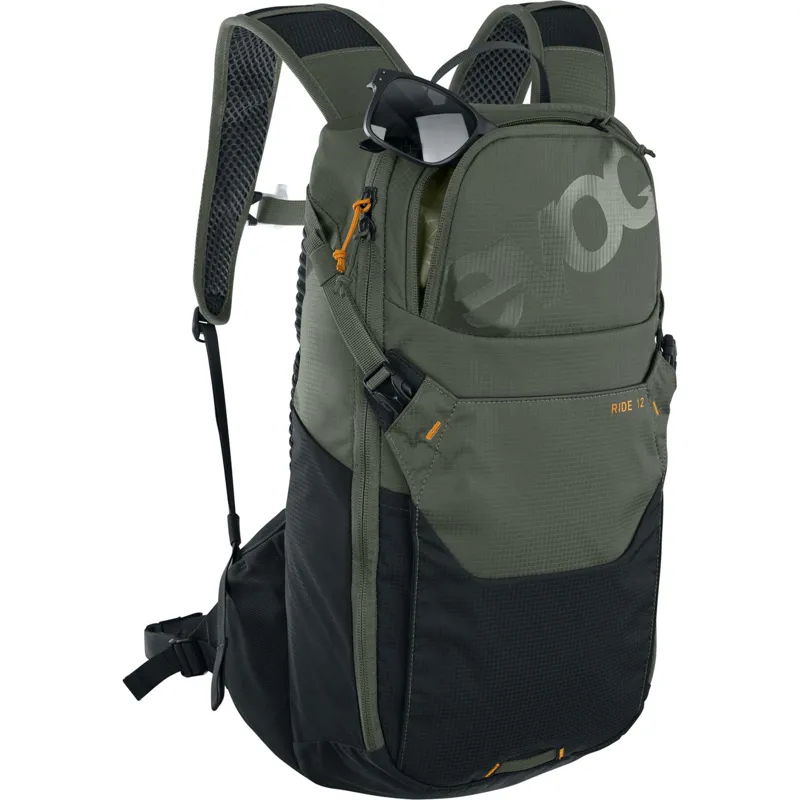 Evoc Ride Performance Backpack 12 Litre -Dark Olive/Black-2