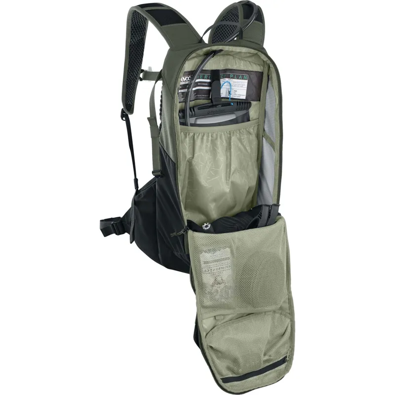 Evoc Ride Performance Backpack 12 Litre -Dark Olive/Black-3