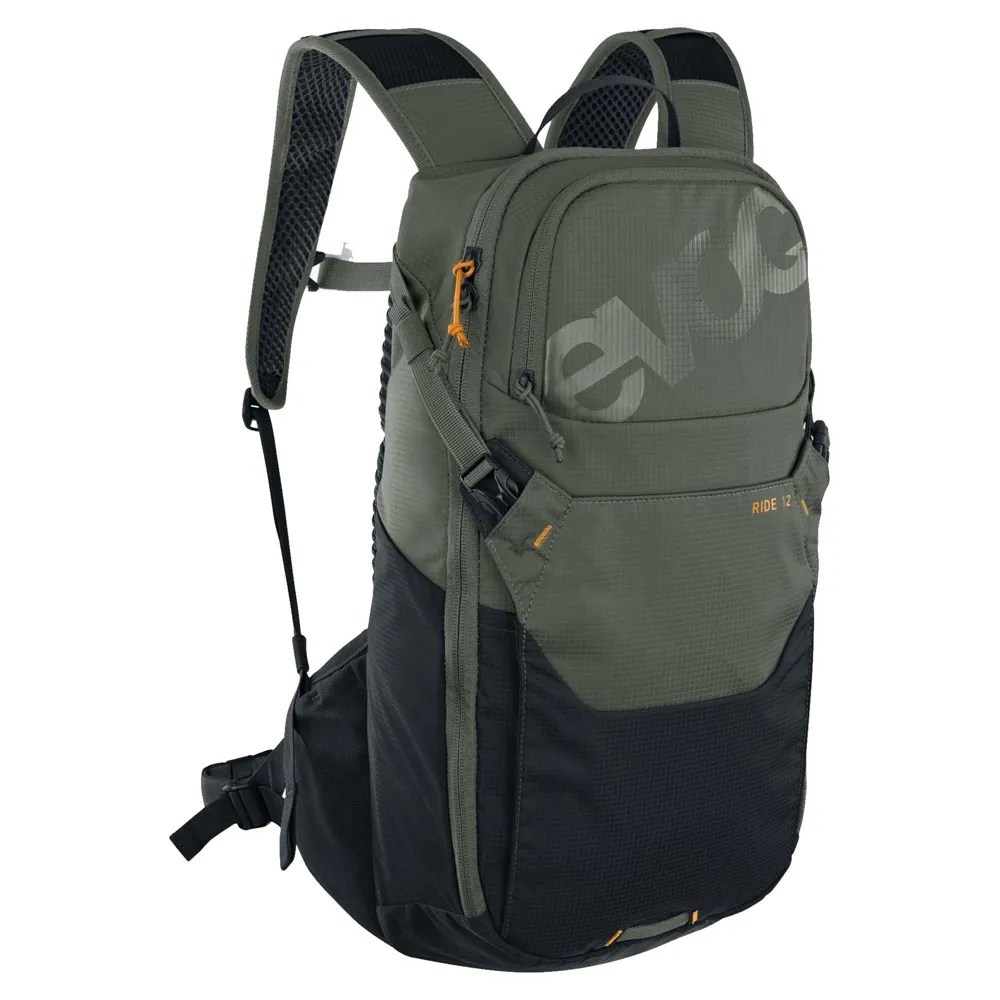 uPRISE Bikes Evoc Ride Performance Backpack 12 + 2 Litre Bladder - Olive/Black | Price match, 365 day return s, 18-Month Warranty, Finance Available & Free UK Delivery