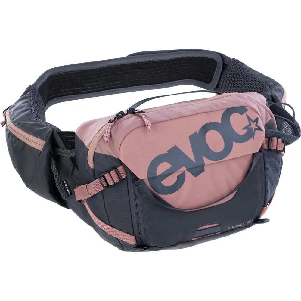 uPRISE Bikes Evoc Hip Pack Pro 3 Litre Waist Pack - Dusty Pink/Carbon Grey | Price match, 365 day return s, 18-Month Warranty, Finance Available & Free UK Delivery