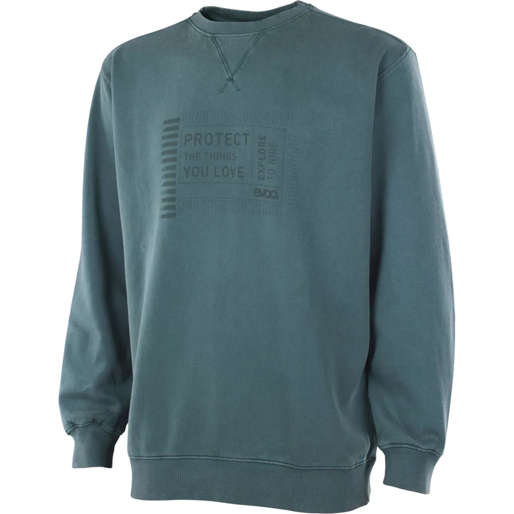 uPRISE Bikes Evoc Men's Crew Neck - Bottle Green | Price match, 365 day return s, 18-Month Warranty, Finance Available & Free UK Delivery