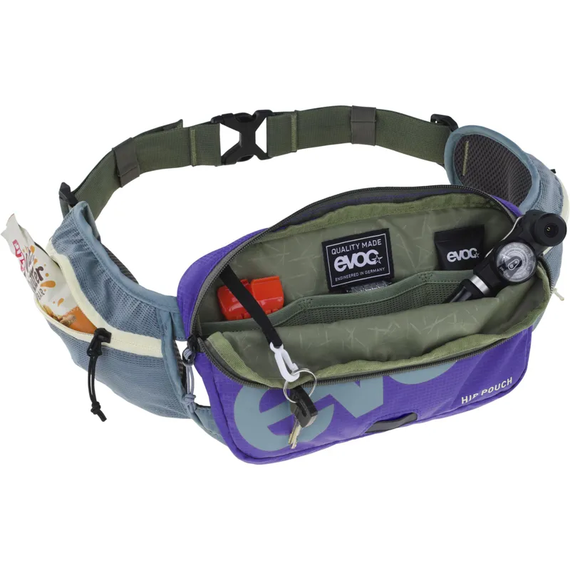 Evoc Hip Pouch - 1 Litre - Steel/Violet/Dark Olive-2