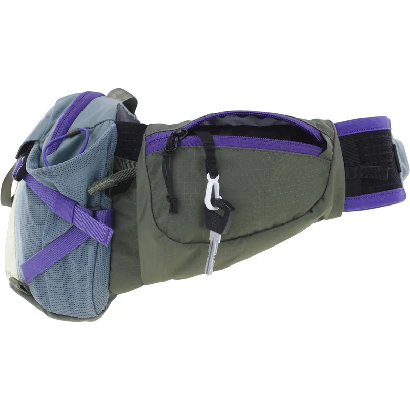 Evoc Hip Pack Pro 3 Litre + Hydration Bladder - Steel/Violet/Darl Olive-1