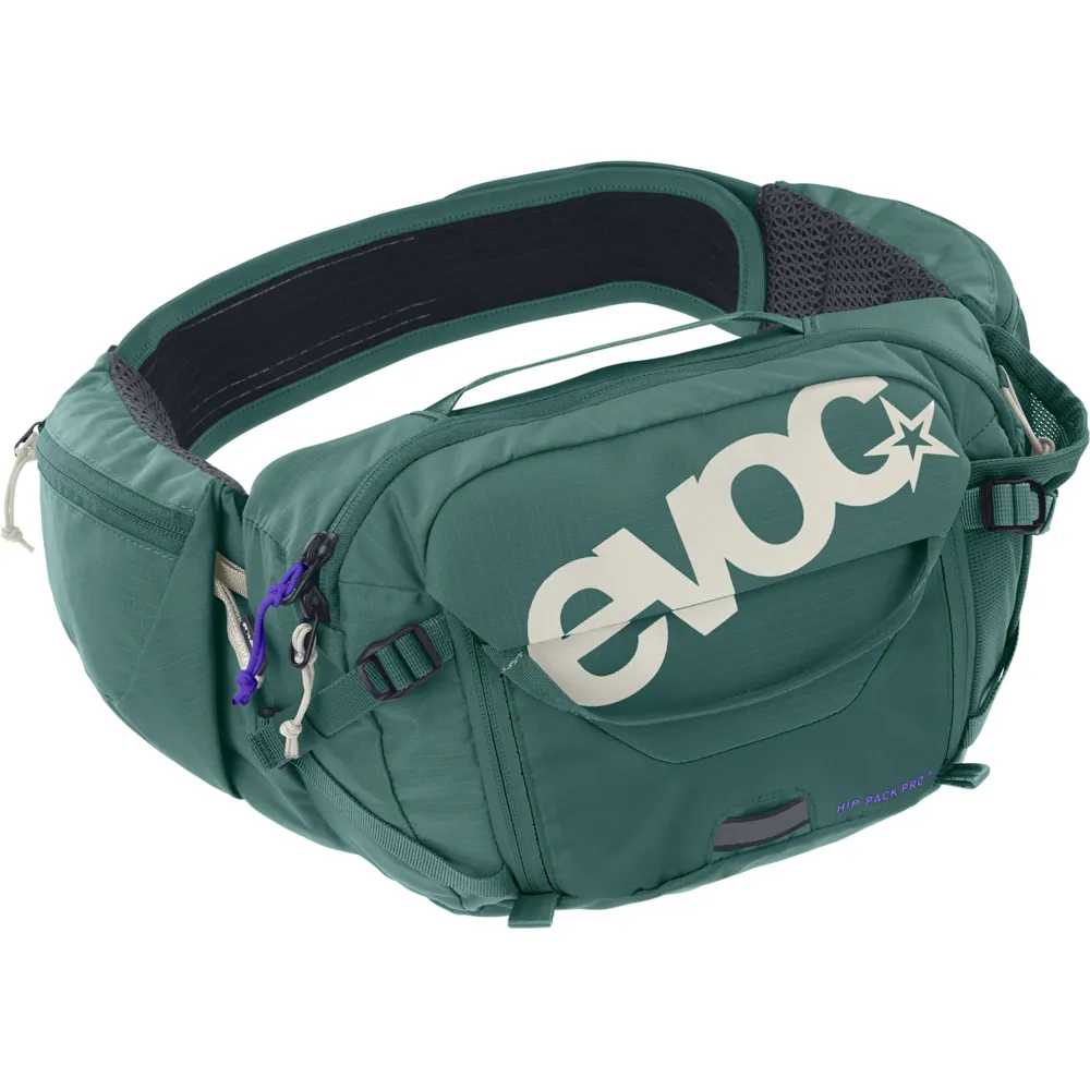 uPRISE Bikes Evoc Hip Pack Pro 3 Litre - Bottle Green | Price match, 365 day return s, 18-Month Warranty, Finance Available & Free UK Delivery