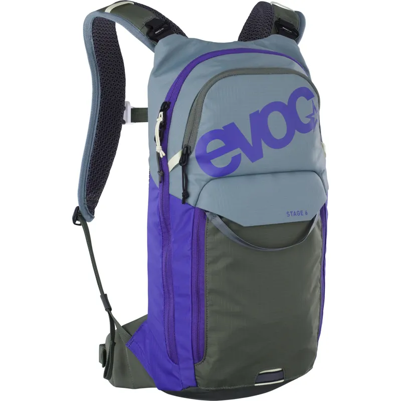 Evoc Stage 6 Litre Backpack - Steel/Violet/Dark Olive