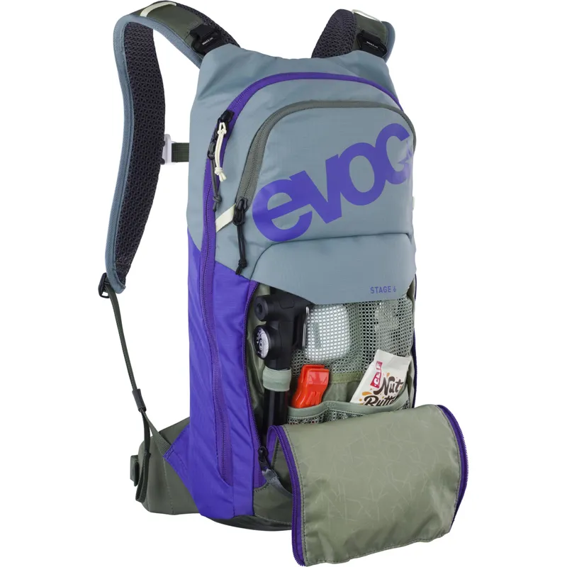 Evoc Stage 6 Litre Backpack - Steel/Violet/Dark Olive-4