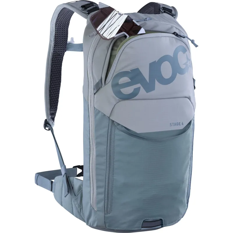 Evoc Stage Performance 6L Backpack with 2L Bladder -Stone/Steel-2
