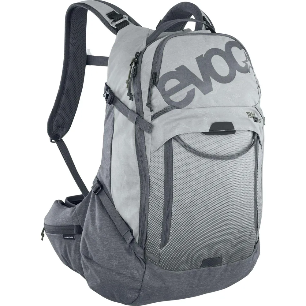 uPRISE Bikes Evoc Trail Pro Protector 26 Litre Backpack - Stone/Carbon Grey | Price match, 365 day return s, 18-Month Warranty, Finance Available & Free UK Delivery