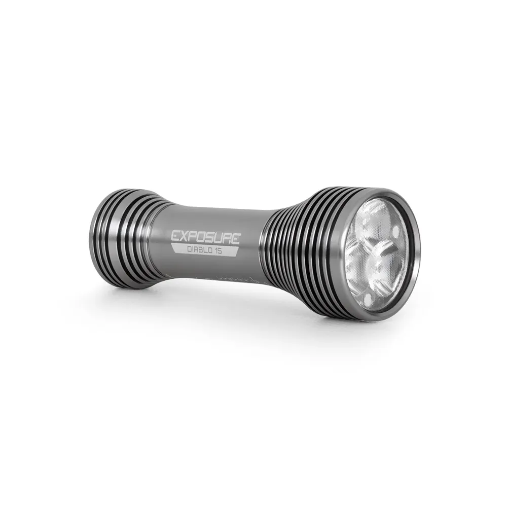 uPRISE Bikes Exposure Diablo 15 200 Lumen USB Helmet Light - Silver | Price match, 365 day return s, 18-Month Warranty, Finance Available & Free UK Delivery