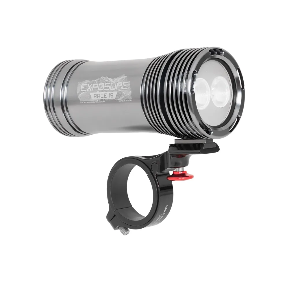 uPRISE Bikes Exposure Race 19 2650 Lumen USB Front Light - Silver | Price match, 365 day return s, 18-Month Warranty, Finance Available & Free UK Delivery