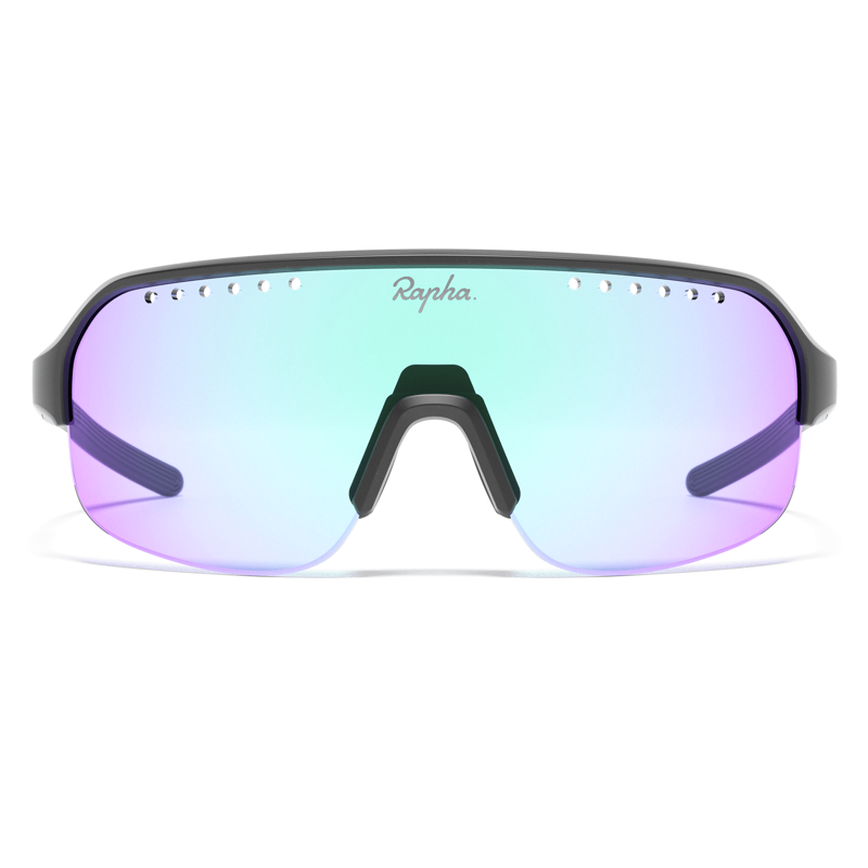 Rapha Rallar Cycling Glasses - Dark Navy/Purple Green Lens