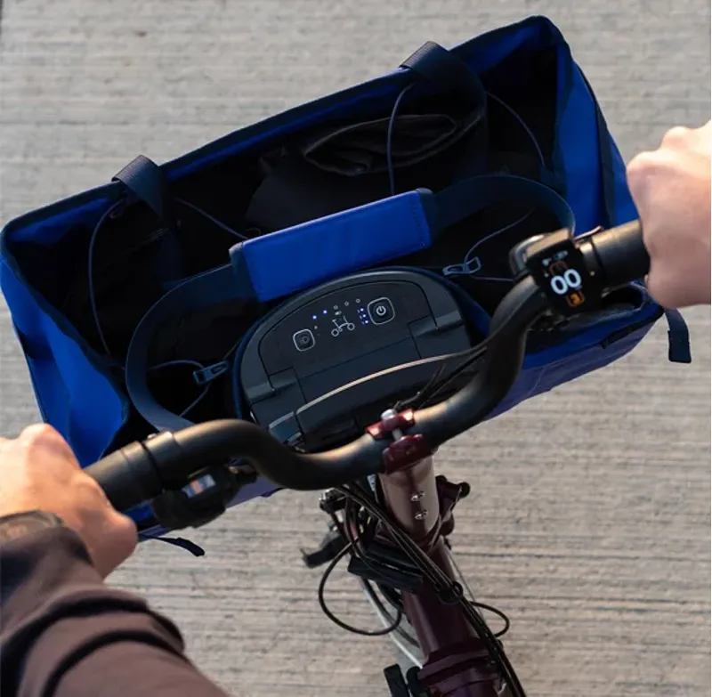 Brompton Electric Basket Bag - 22 Litre - Blue-4