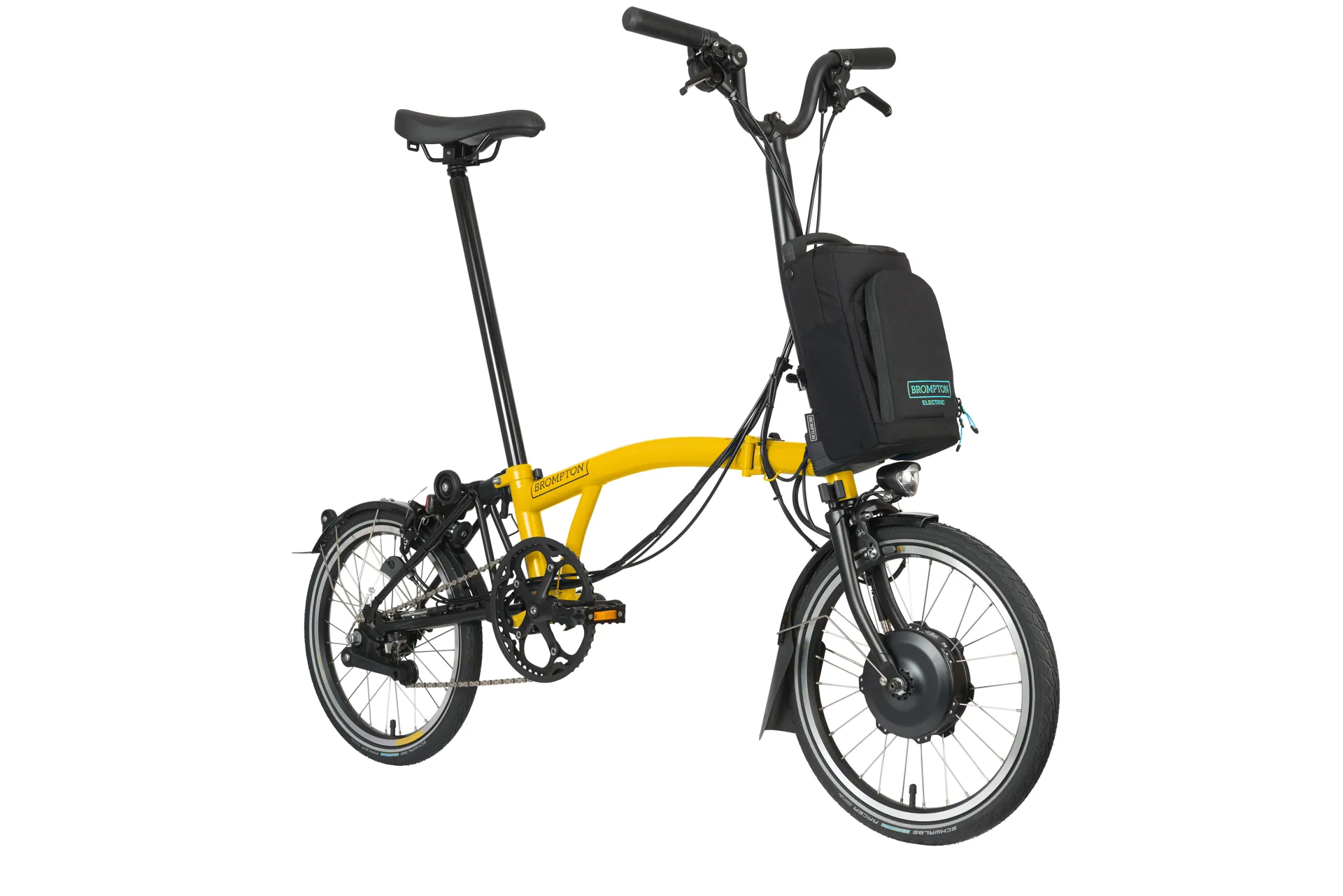 Brompton Yellow Rack Brompton C Line Explore 2025 High 12-Speed Electric Folding Bike ...