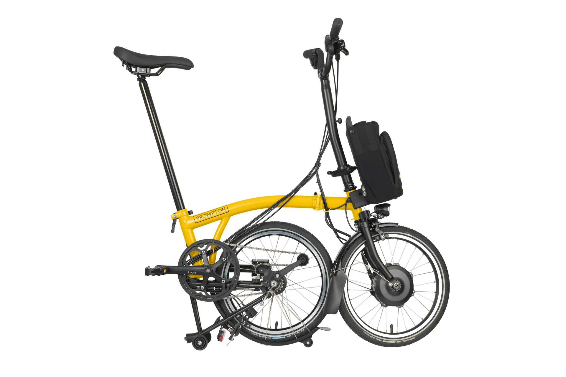 Brompton Yellow Rack Brompton C Line Explore 2025 High 12-Speed Electric Folding Bike ...