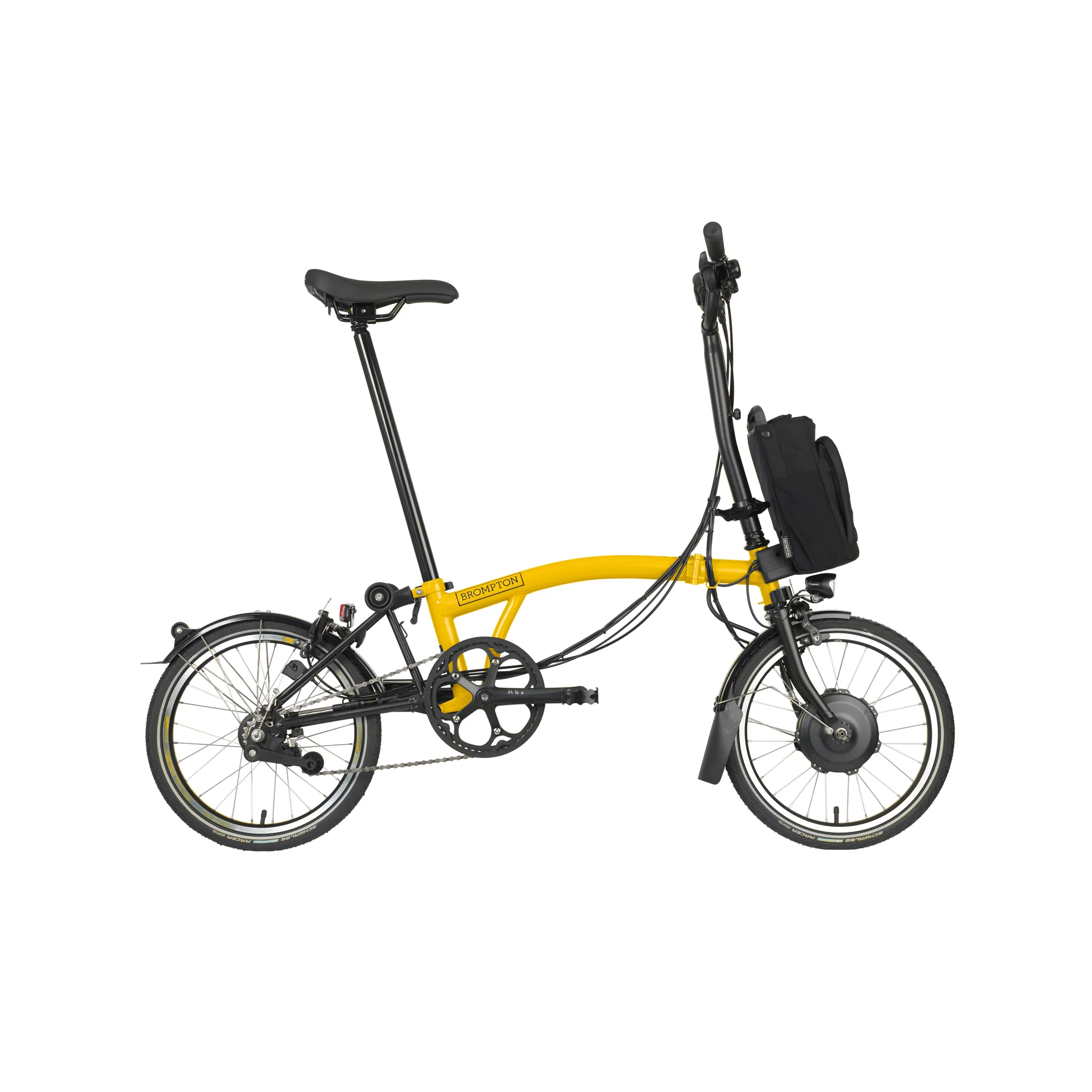 Brompton Yellow Rack Brompton C Line Explore 2025 High 12-Speed Electric Folding Bike ...