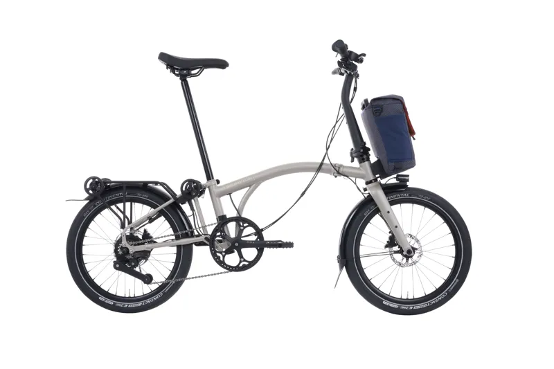 Brompton G Line Electric 4-Speed Folding Bike - Traildust White