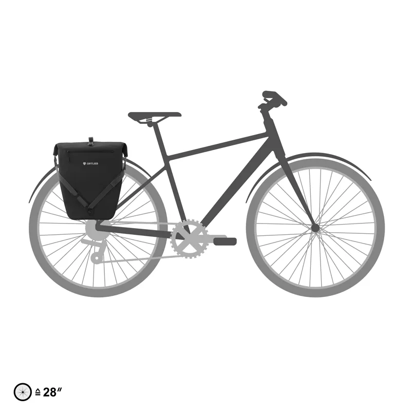 Ortlieb Back-Roller Zip Pocket TiDura Pannier Bag - 20 Litre - Black-4