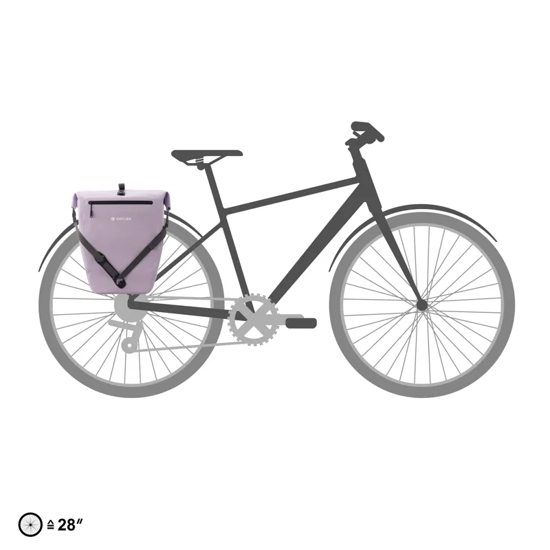 Ortlieb Back-Roller Zip Pocket TiDura Pannier Bag - 20 Litre - Lavender-4