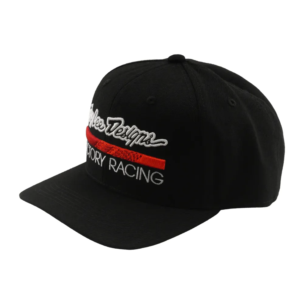 uPRISE Bikes Troy Lee Designs Factory Racing Curved Bill Snapback Hat - Black/Red | Price match, 365 day returns, 18-Month Warranty, Finance Available & Free UK Delivery
