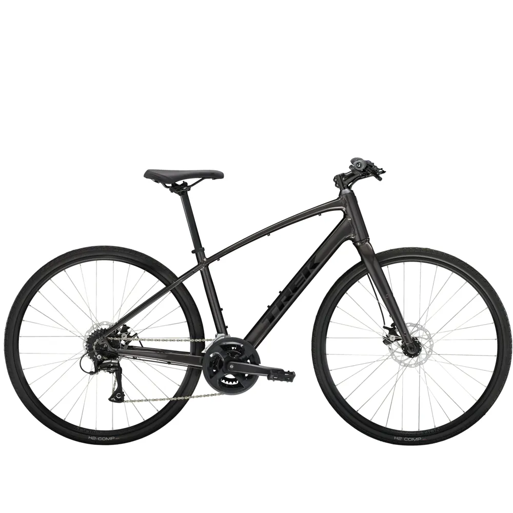 uPRISE Bikes Trek FX 1 2025 Hybrid Bike - Dnister Black | Price match, 365 day return s, 18-Month Warranty, Finance Available & Free UK Delivery