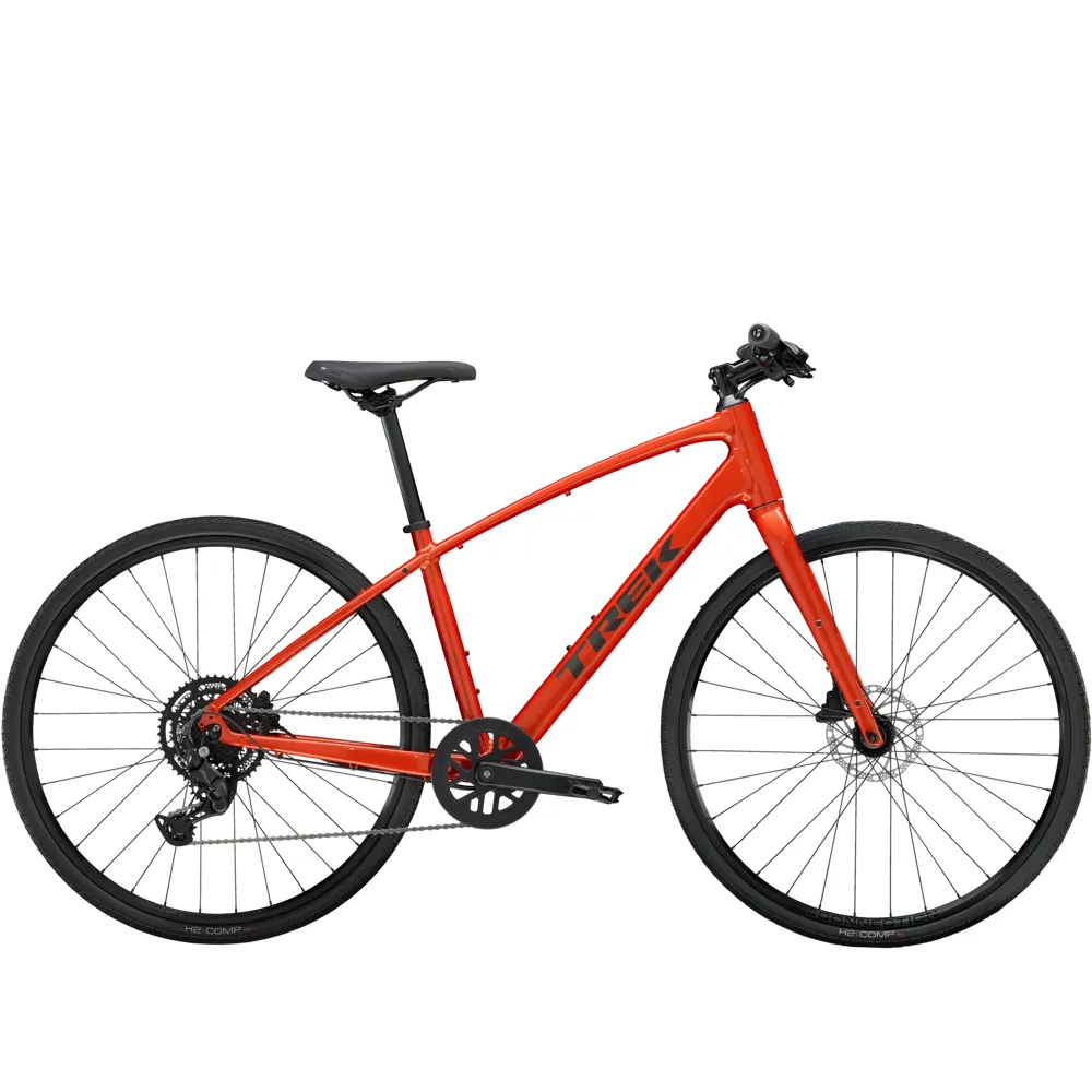 uPRISE Bikes Trek FX 2 2025 Hybrid Bike - Lava Red | Price match, 365 day return s, 18-Month Warranty, Finance Available & Free UK Delivery
