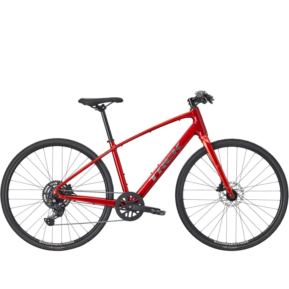 uPRISE Bikes Trek FX 2 Stepover 2026 Hybrid Bike - Fury Red | Price match, 365 day return s, 18-Month Warranty, Finance Available & Free UK Delivery