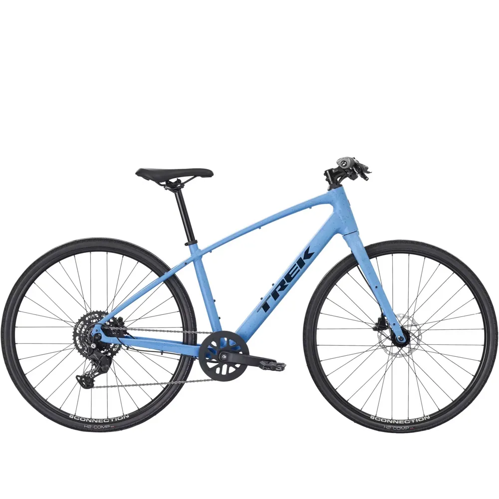 uPRISE Bikes Trek FX 2 Stepover 2026 Hybrid Bike - Fjord Blue | Price match, 365 day return s, 18-Month Warranty, Finance Available & Free UK Delivery