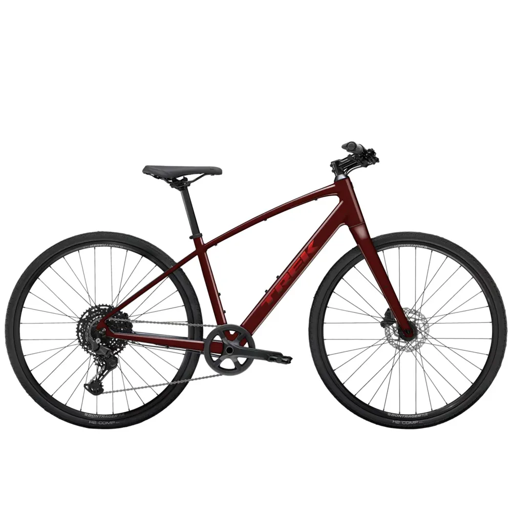 uPRISE Bikes Trek FX 3 Stepover 2026 Hybrid Bike - Dark Carmine | Price match, 365 day return s, 18-Month Warranty, Finance Available & Free UK Delivery