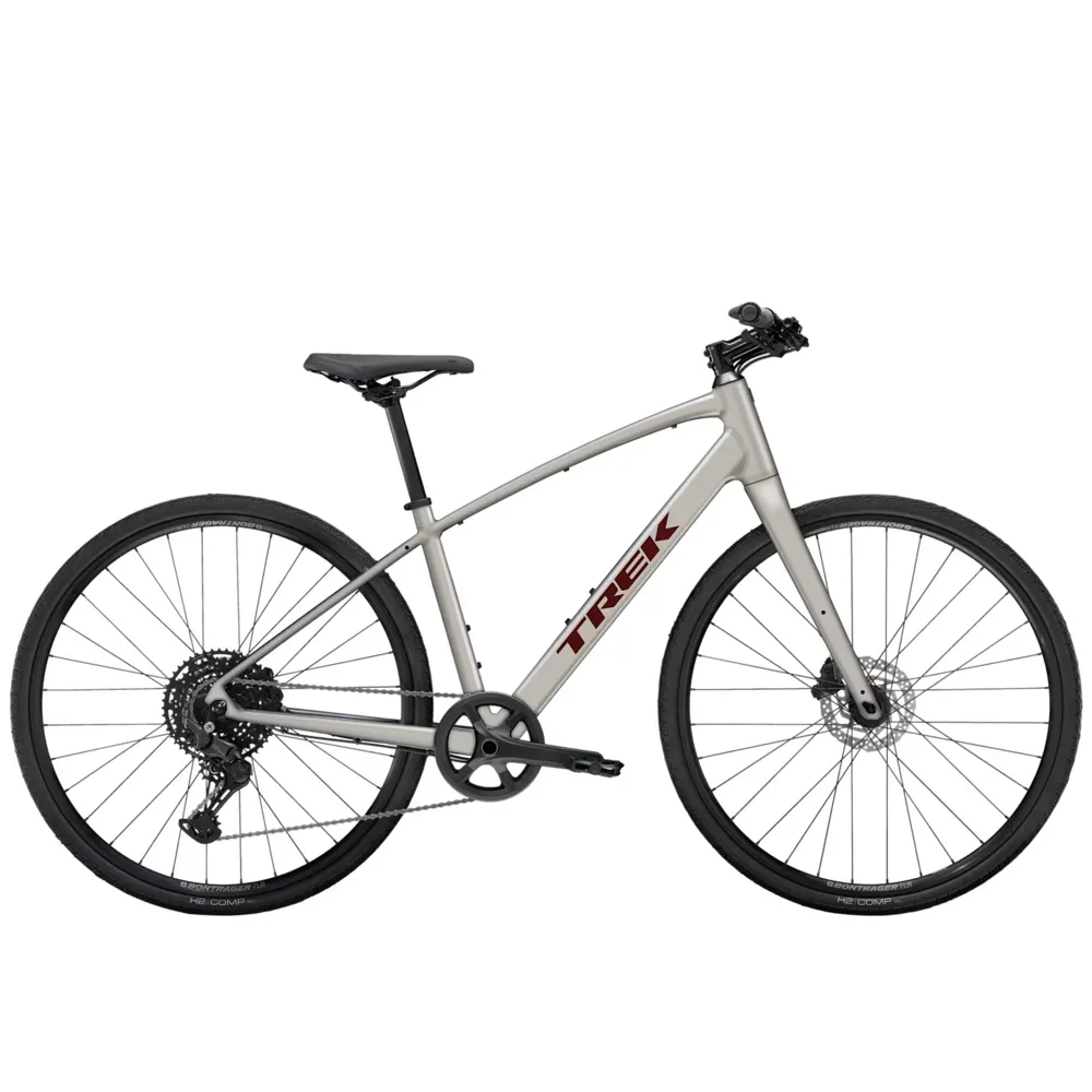 uPRISE Bikes Trek FX 3 Stepover 2026 Hybrid Bike - Lunar Silver | Price match, 365 day return s, 18-Month Warranty, Finance Available & Free UK Delivery