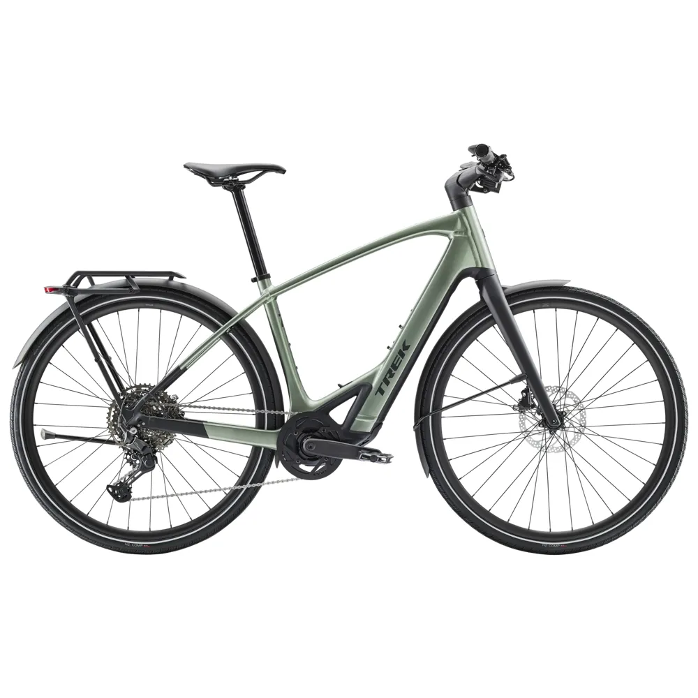 uPRISE Bikes Trek FX+ 7 2026 Electric Hybrid Bike - Lichen Green | Price match, 365 day return s, 18-Month Warranty, Finance Available & Free UK Delivery