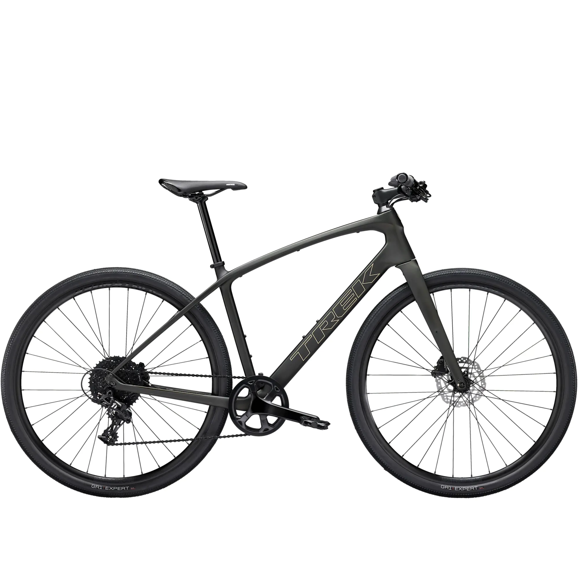 Trek FX Sport 5 2025 Carbon Hybrid Bike Black Olive Deep Smoke