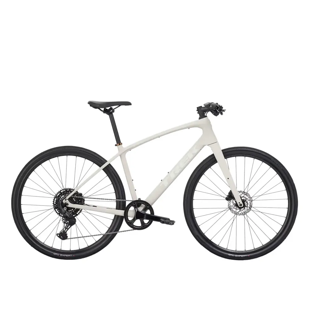 uPRISE Bikes Trek FX Sport SL 4 2027 Carbon Hybrid Bike - Buff Beige | Price match, 365 day returns, 18-Month Warranty, Finance Available & Free UK Delivery